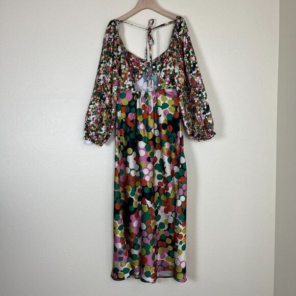 Anthropologie Porridge Women's Size S Polka Dots Maxi Dress Party Boho Vacation - Picture 9 of 17